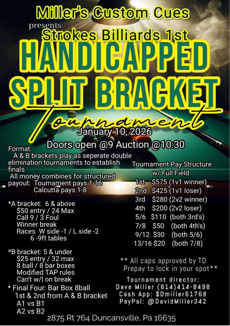 Tournament flyer / rules image